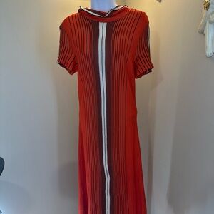 Vintage Red Striped Dress